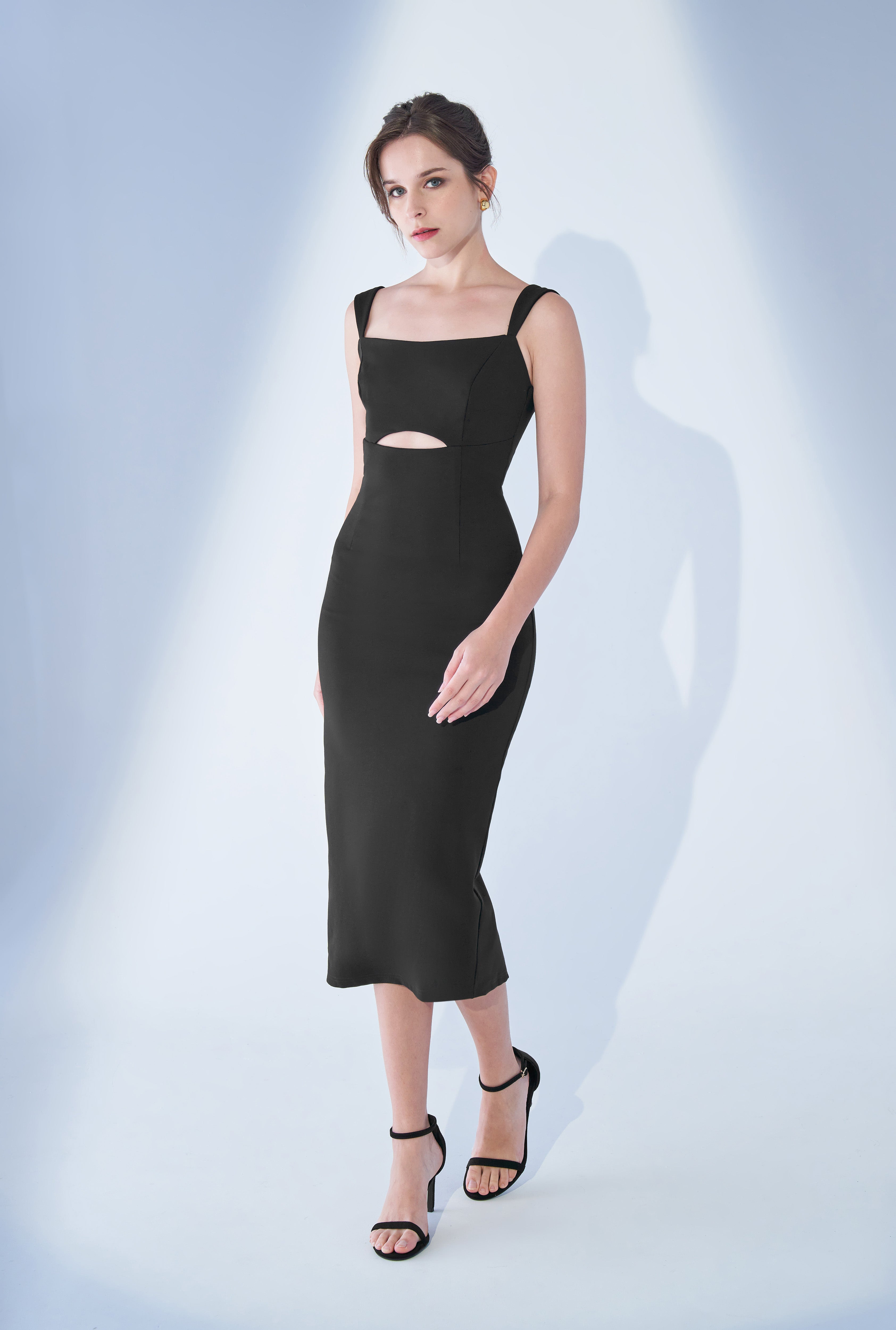 Rosella Mid Cut Out Dress in Black