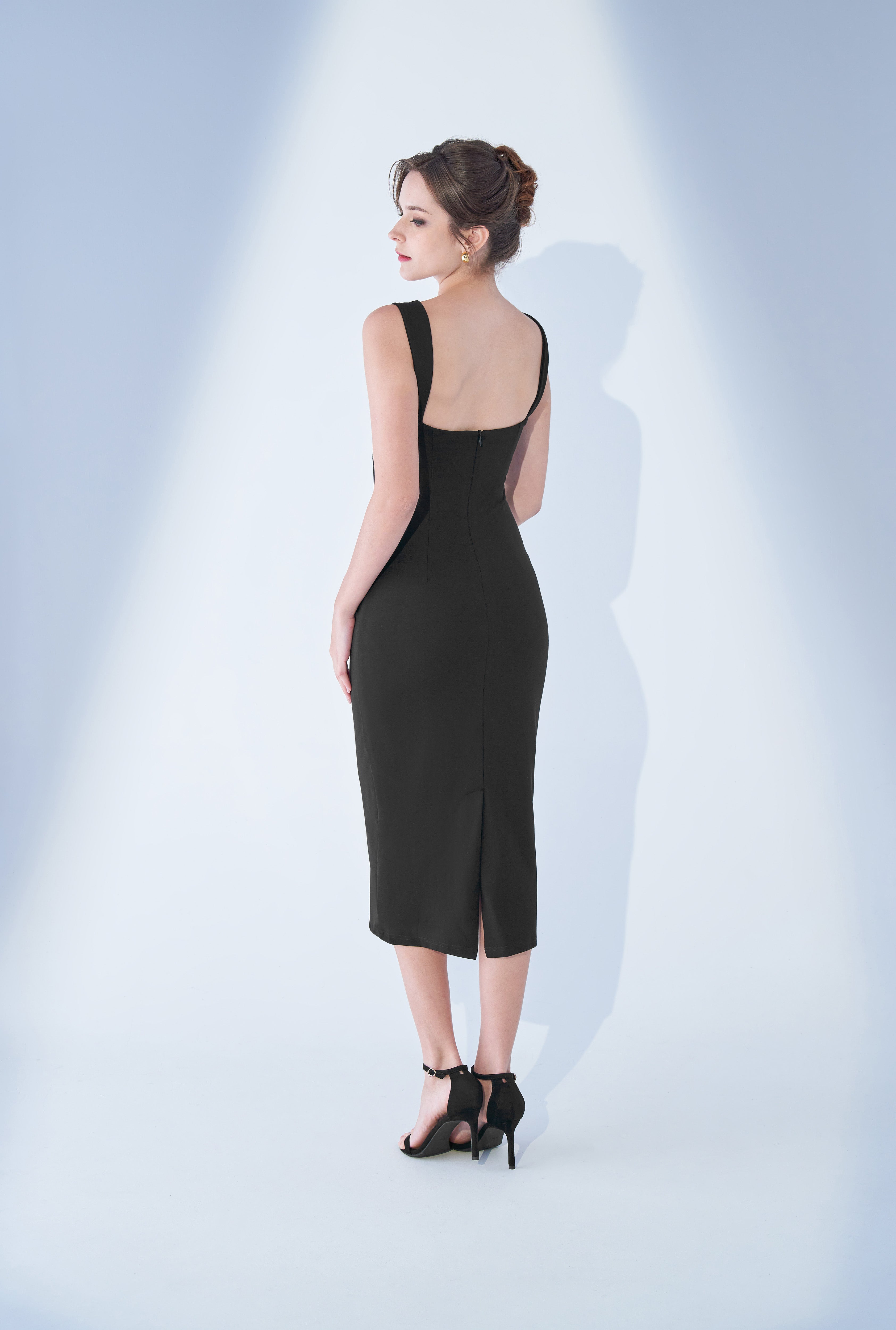 Rosella Mid Cut Out Dress in Black